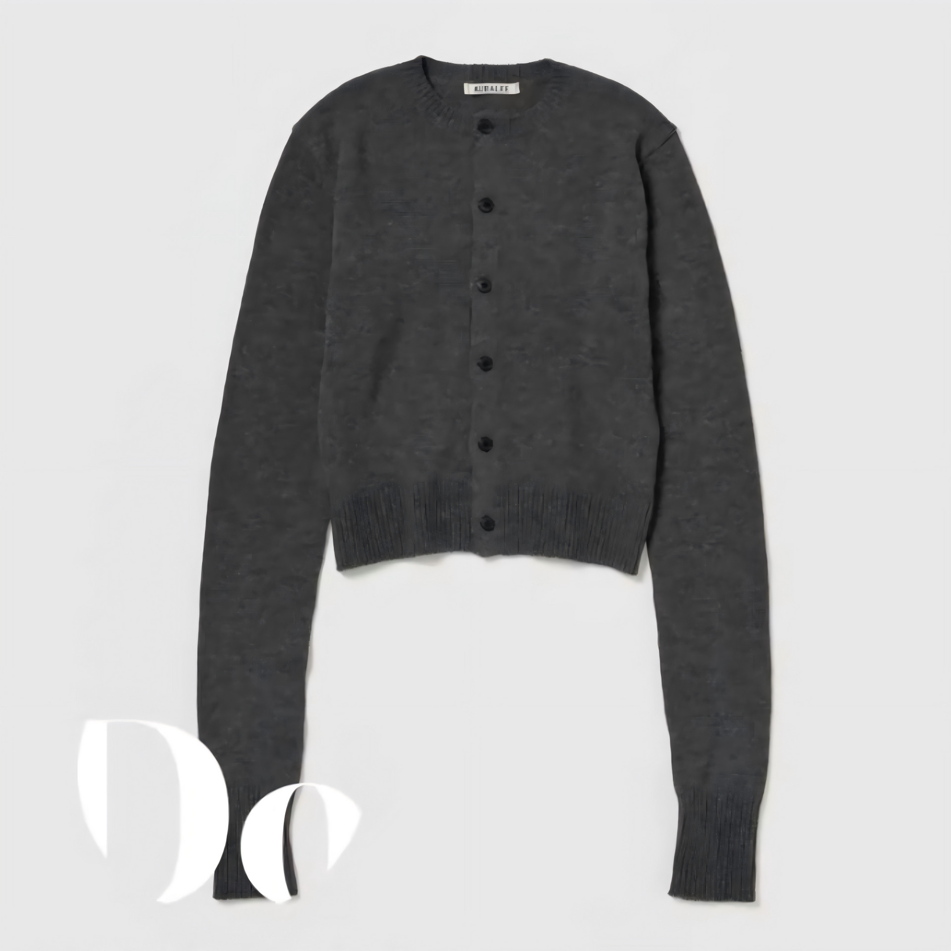 AURALEE LIGHT CASHMERE KNIT CREW-NECK CARDIGAN