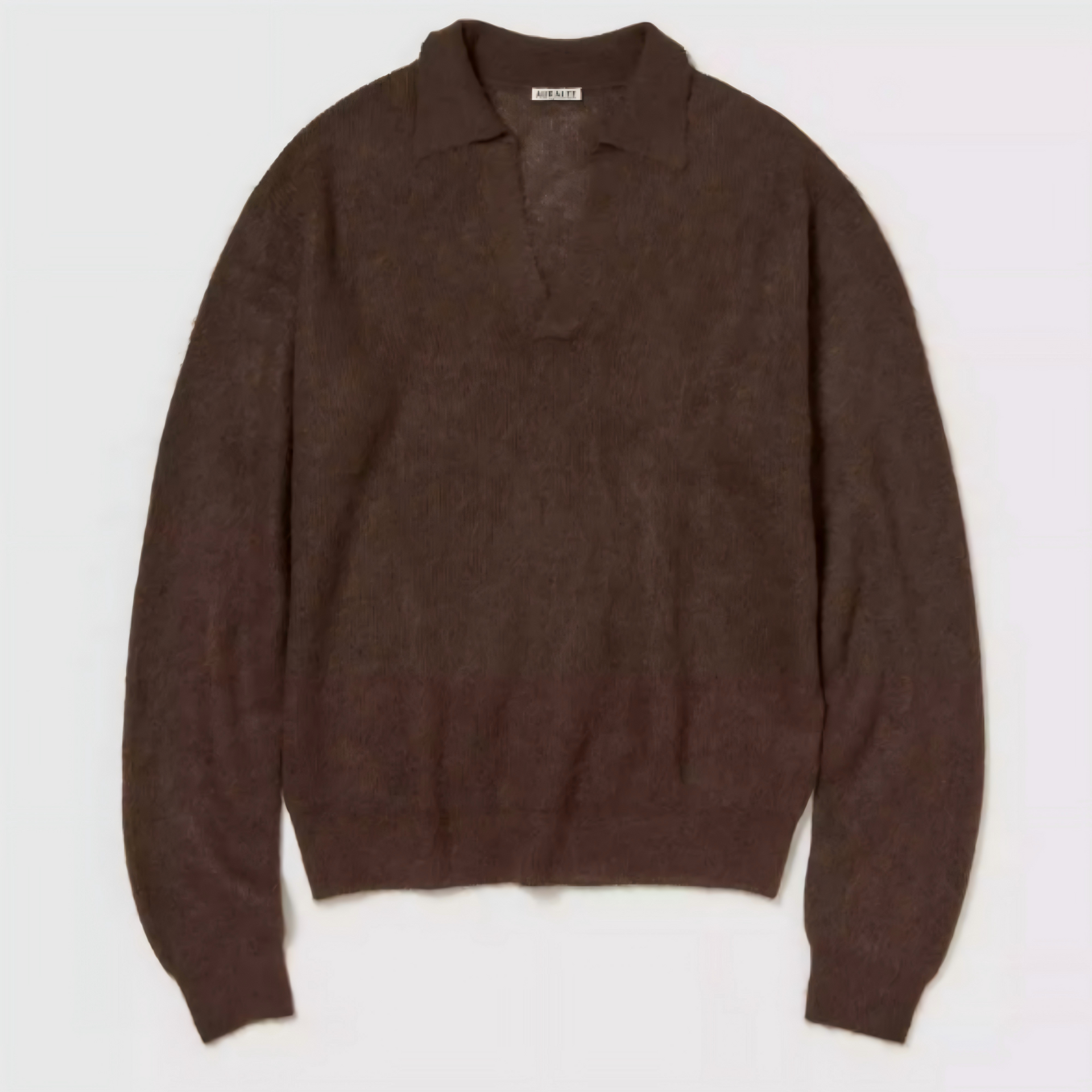 Auralee 25AW Alpaca Sheer Knit Skipper Polo