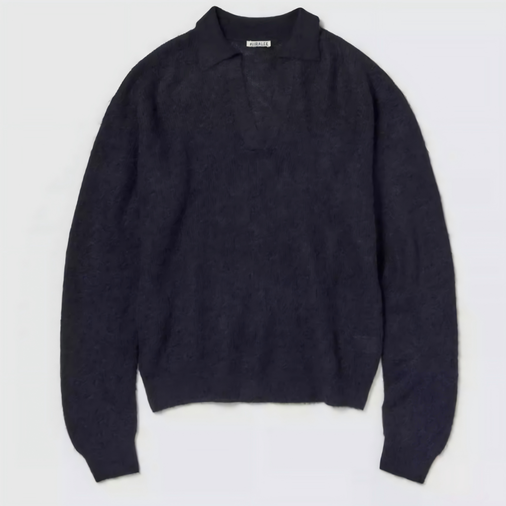 Auralee 25AW Alpaca Sheer Knit Skipper Polo