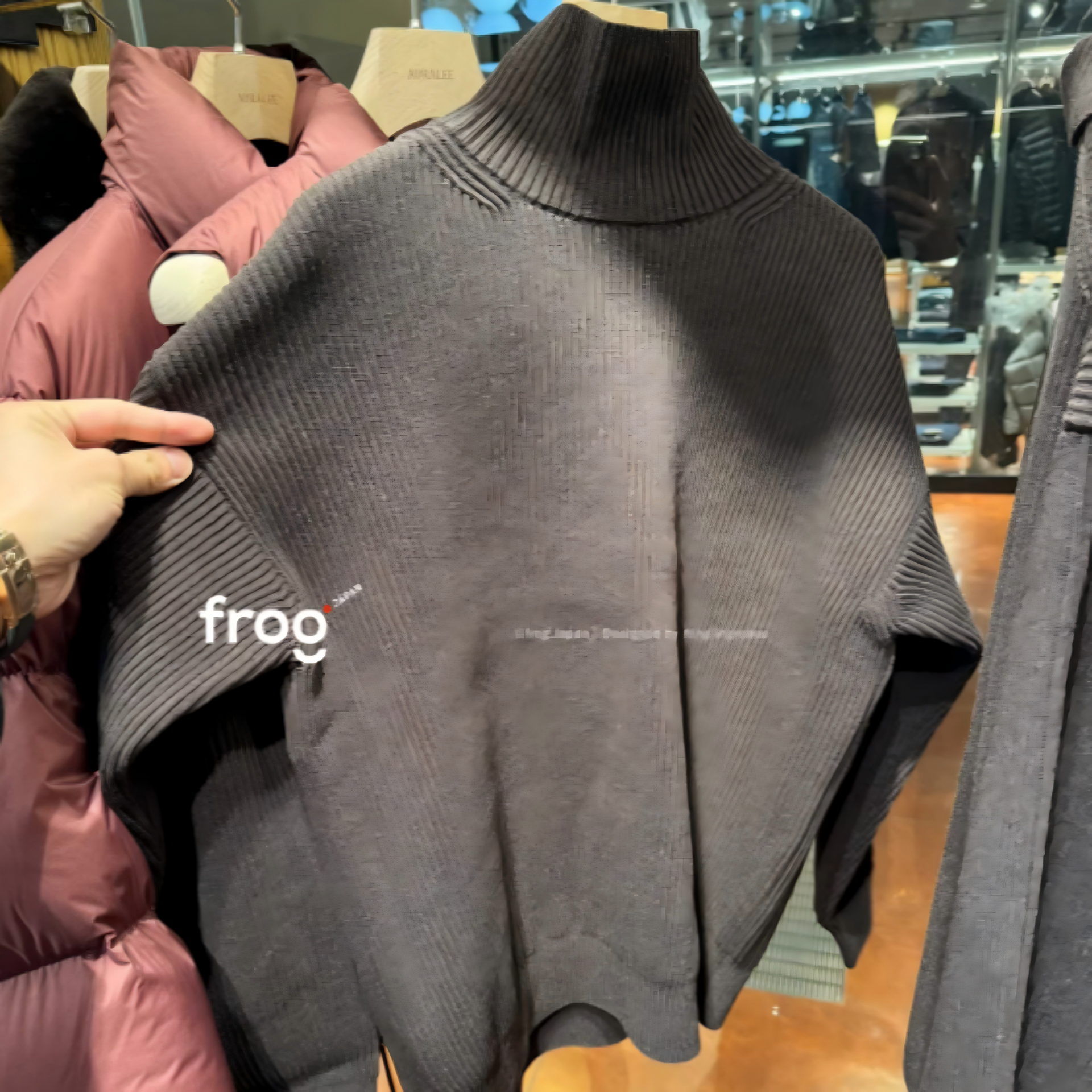 Auralee Super Fine Wool Rib Knit Turtleneck Sweater